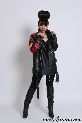 Steps in creating an oversized leather biker jacket