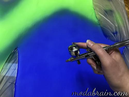 How to airbrush a gymnastic overalls