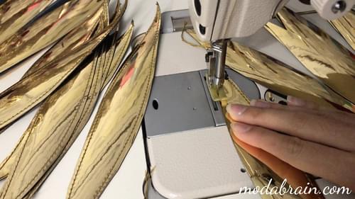 Cómo coser: Body con espejos dorados
