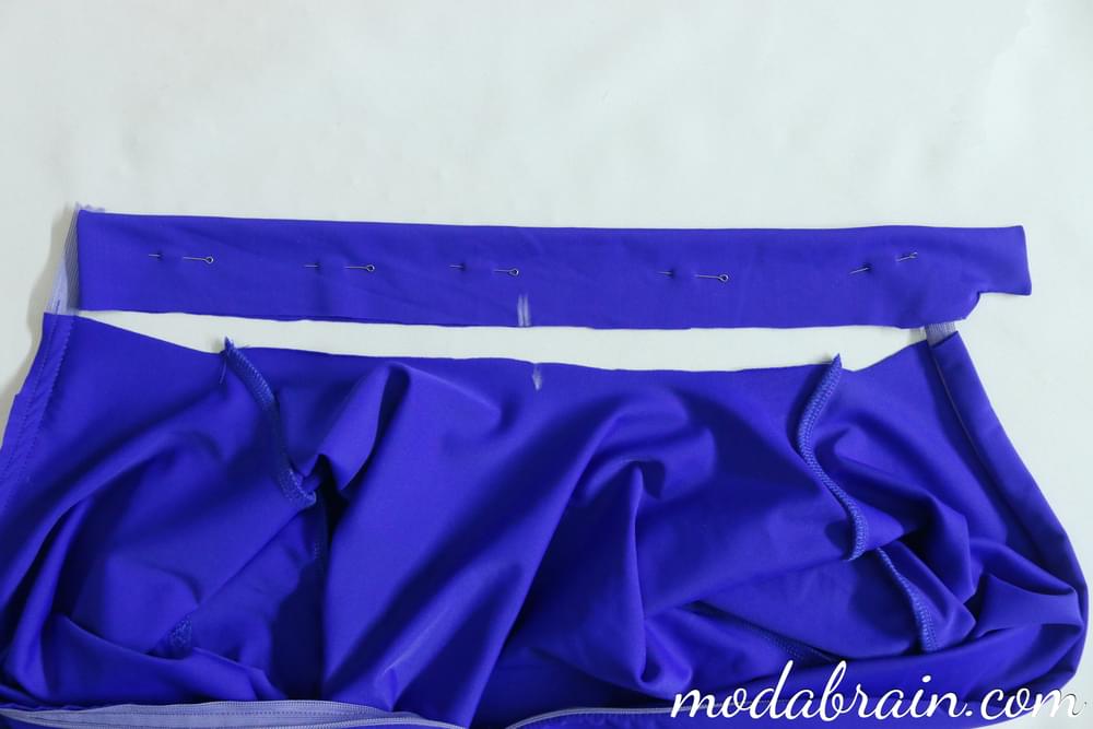 How to sew a standup collar into the neck of a bodysuit