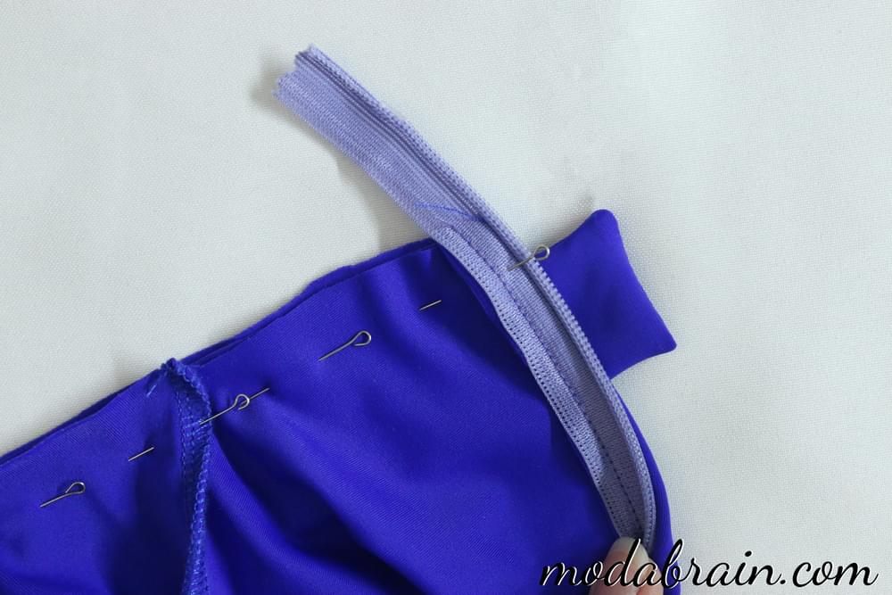 How to sew a standup collar into the neck of a bodysuit