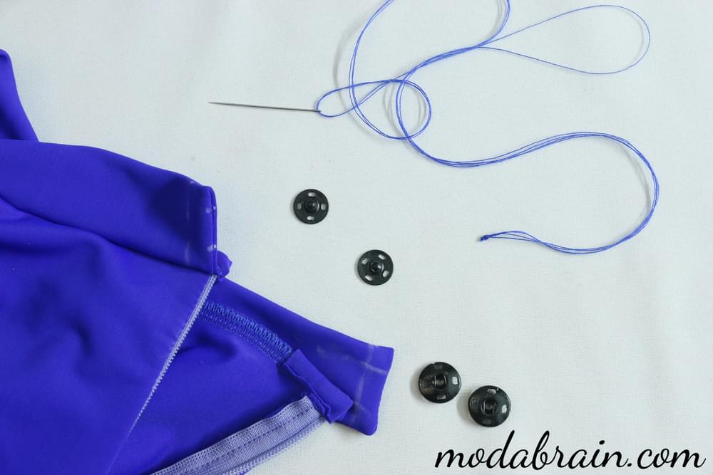 How to sew a standup collar into the neck of a bodysuit